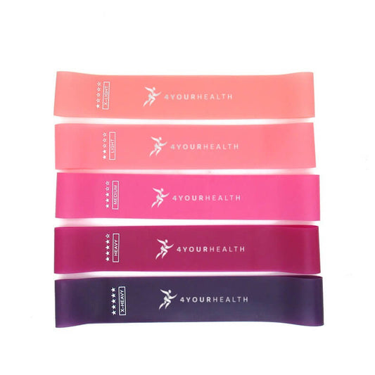 4YH Mini Band zestaw 5 gum treningowych różowych