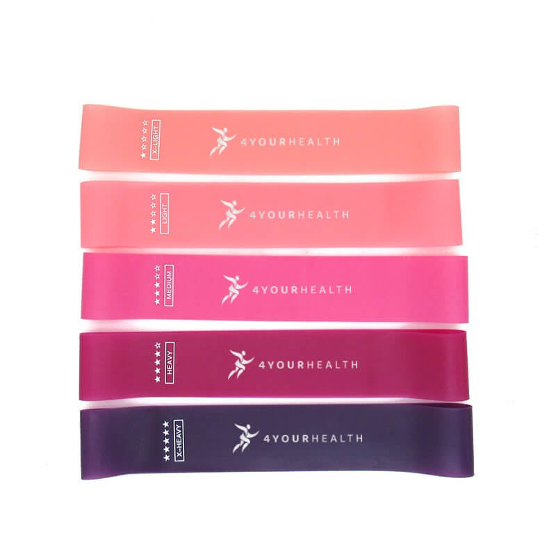 4YH Mini Band zestaw 5 gum treningowych różowych