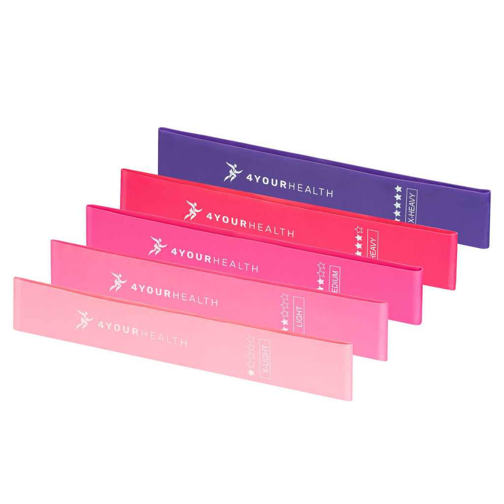 4YH Mini Band zestaw 5 gum treningowych różowych