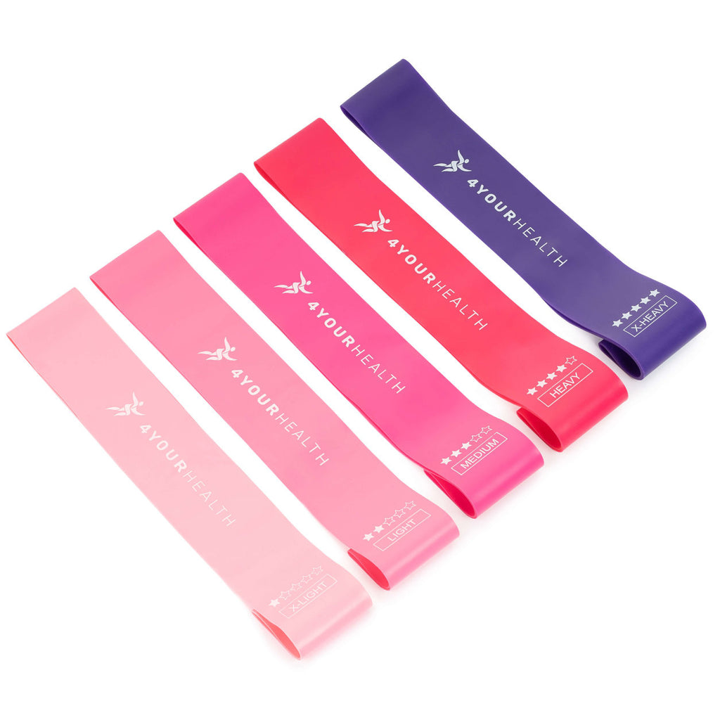 4YH Mini Band zestaw 5 gum treningowych różowych