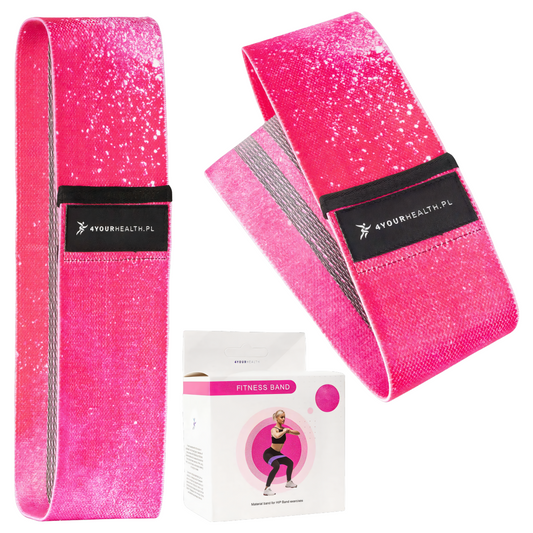 Guma HIP BAND materiałowa 27 kg róż galaxy